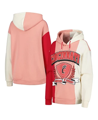 Women's Gameday Couture Red Cincinnati Bearcats Hall of Fame Colorblock Pullover Hoodie