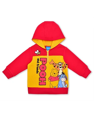 Baby Boys and Girls Red Winnie the Pooh Quarter-Zip Hoodie