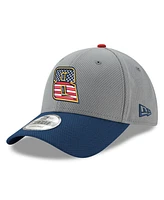 Men's New Era Gray, Navy Kyle Busch Salute 9FORTY Adjustable Hat