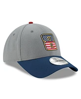 Men's New Era Gray, Navy Kyle Busch Salute 9FORTY Adjustable Hat