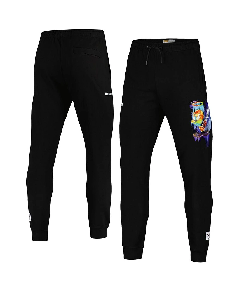 Men's Freeze Max Black Looney Tunes Tweety Bird Splatter Jogger Pants