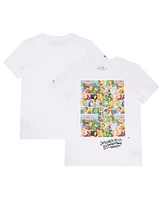 Big Boys and Girls Freeze Max White The Simpsons Springfield Elementary Postcards T-shirt