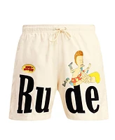 Men's Freeze Max Cream Beavis and Butt-Head Rude Woven Shorts