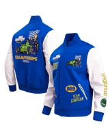 Men's Freeze Max Royal, White The Simpsons Racing Varsity Full Zip Jacket