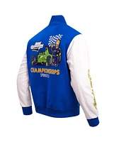 Men's Freeze Max Royal, White The Simpsons Racing Varsity Full Zip Jacket