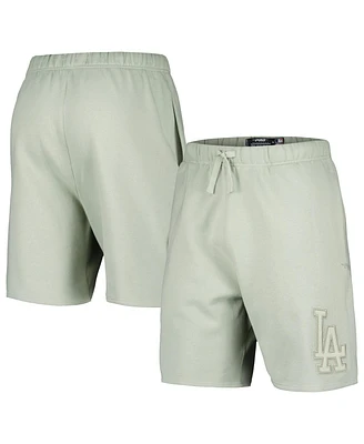 Men's Pro Standard Light Green Los Angeles Dodgers Neutral Fleece Shorts