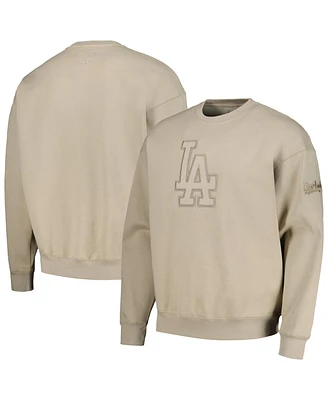 Men's Pro Standard Pewter Los Angeles Dodgers Neutral Drop Shoulder Pullover Sweatshirt