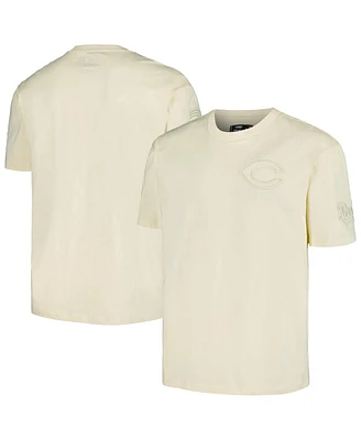 Men's Pro Standard Cream Cincinnati Reds Neutral Cj Dropped Shoulders T-shirt