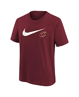 Big Boys Nike Wine Cleveland Cavaliers Swoosh T-shirt