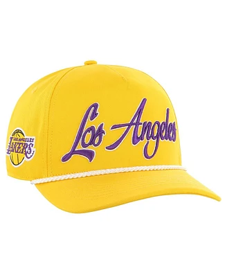 Men's '47 Brand Gold Los Angeles Lakers Overhand Logo Hitch Adjustable Hat