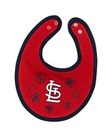 Baby Girls Fanatics Navy St. Louis Cardinals Happy Baseball Bodysuit, Bib and Bootie Set