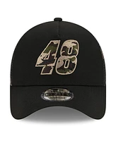 Men's New Era Black Alex Bowman Camo 9FORTY A-Frame Trucker Adjustable Hat
