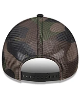 Men's New Era Black Alex Bowman Camo 9FORTY A-Frame Trucker Adjustable Hat