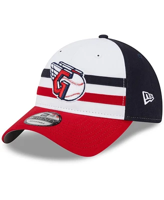 Youth Boys and Girls New Era White Cleveland Guardians 2024 Batting Practice 9TWENTY Adjustable Hat