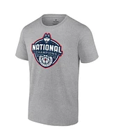 Men's Fanatics Gray UConn Huskies 2023 Ncaa Basketball National Champions Logo T-shirt