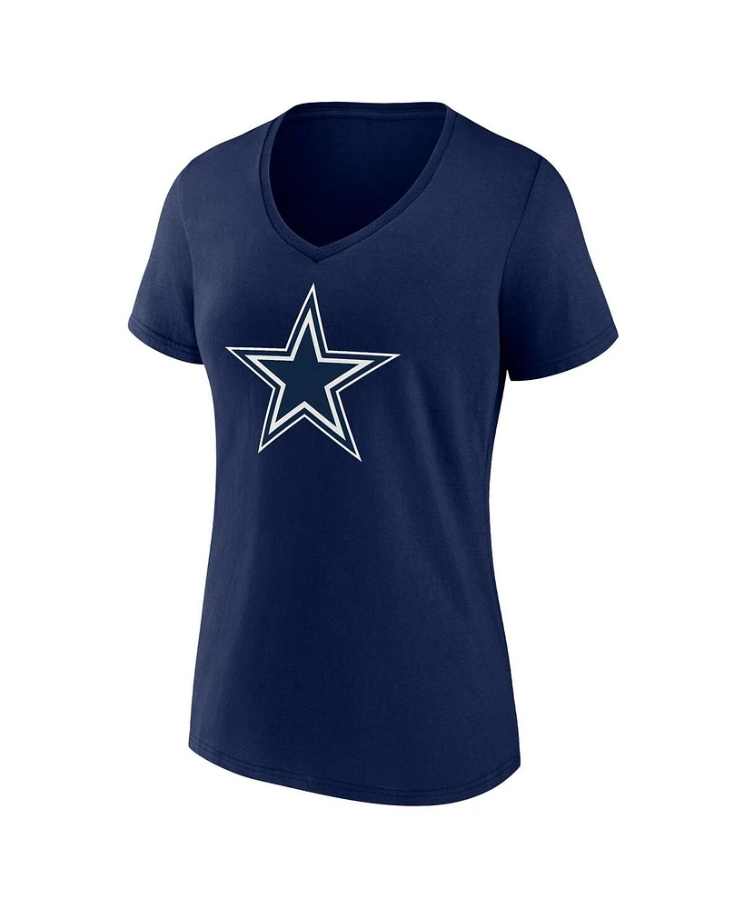 Women's Fanatics Navy Dallas Cowboys Mother's Day V-Neck T-shirt