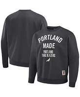 Men's Nba x Staple Anthracite Portland Trail Blazers Plush Pullover Sweatshirt