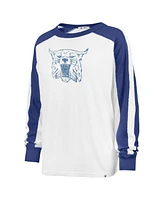 Women's '47 Brand White Distressed Kentucky Wildcats Premier Caribou Long Sleeve T-shirt