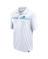 Men's Fanatics White Detroit Lions Victory For Us Interlock Polo Shirt