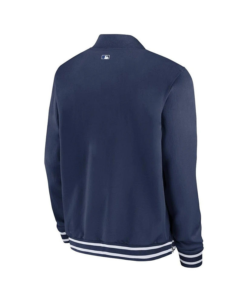 Men's Nike Navy Toronto Blue Jays Authentic Collection Full-Zip Bomber Jacket