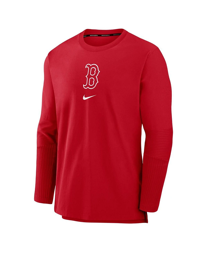 Men's Nike Red Boston Sox Authentic Collection Player Performance Pullover Sweatshirt