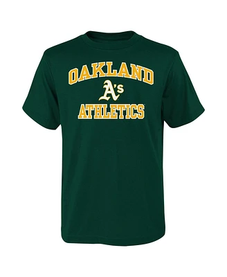 Big Boys Fanatics Green Oakland Athletics Heart & Soul T-shirt