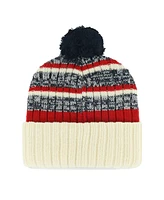 Men's '47 Brand Natural Cleveland Guardians Tavern Cuffed Knit Hat with Pom