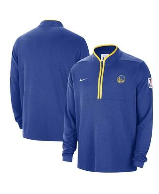 Men's Nike Royal Golden State Warriors Authentic Performance Half-Zip Jacket