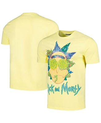 Men's Freeze Max Yellow Rick And Morty Graphic T-shirt