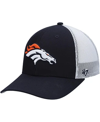 Youth Boys and Girls '47 Brand Navy, White Denver Broncos Adjustable Trucker Hat