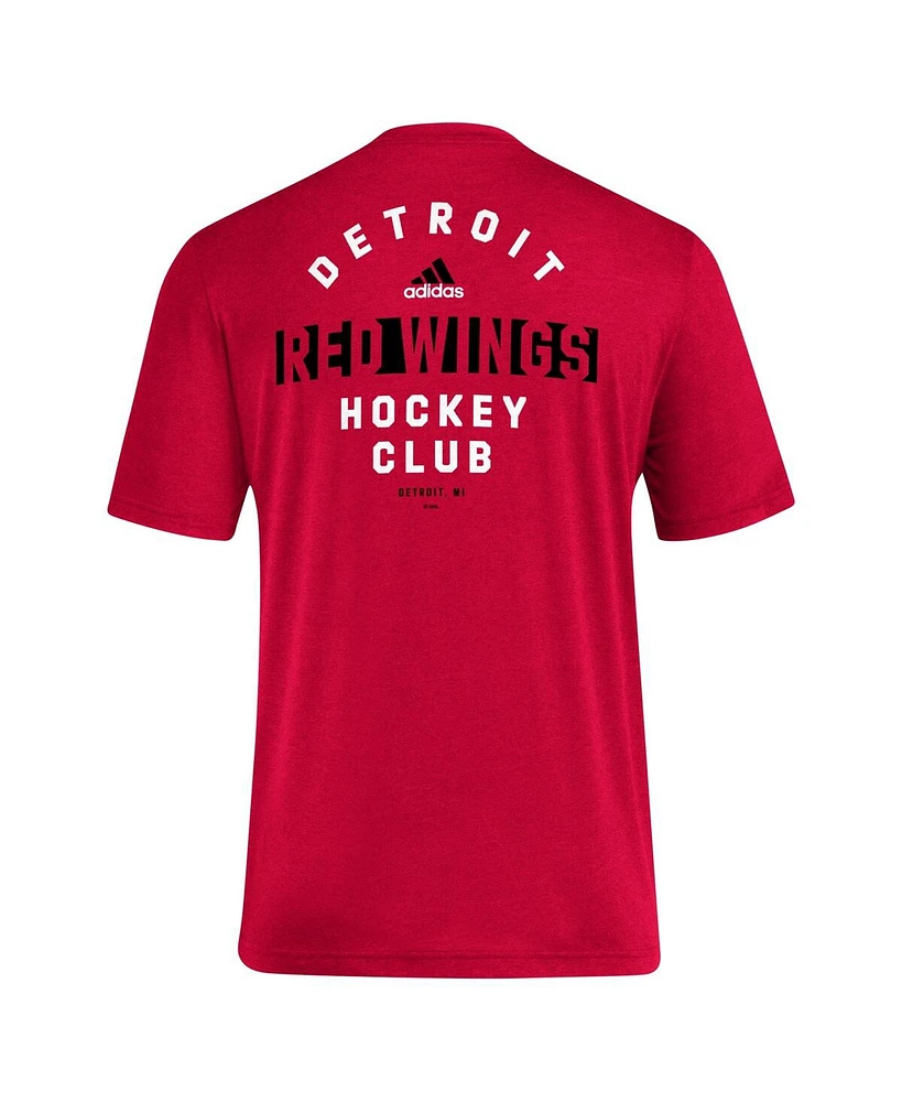 Men's adidas Red Detroit Wings Blend T-shirt