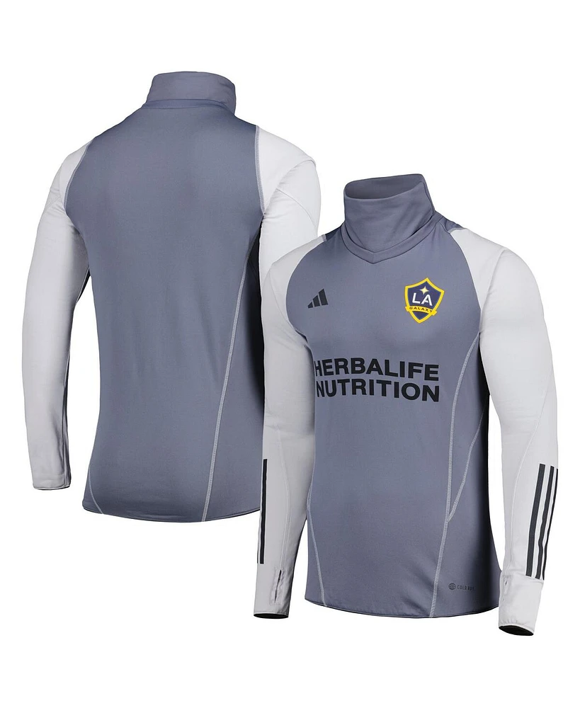 Men's adidas Gray La Galaxy Warm Raglan Cold.rdy Top