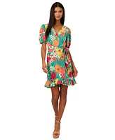 Adrianna by Papell Women's Floral-Print Wrap Dress