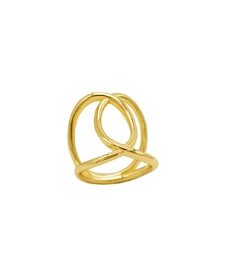 Adornia 14K Gold-Plated Tall Infinity Ring