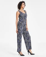 Anne Klein Women's Printed High Rise Pull-On Pants