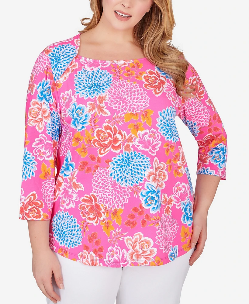 Ruby Rd. Plus Size Mums Stretch Cotton Top