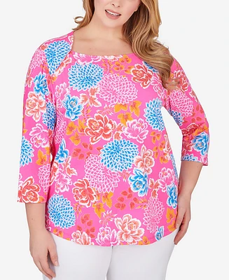 Ruby Rd. Plus Size Mums Stretch Cotton Top