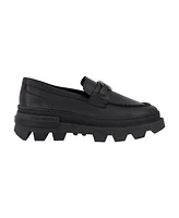 Karl Lagerfeld Paris Men's White Label Leather Lug Sole Loafers