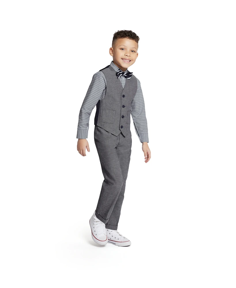 Nautica Little Boys Linen Look Machine Washable Vest Set
