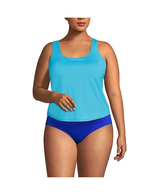 Lands' End Plus Scoop Neck One Piece Fauxkini Swimsuit