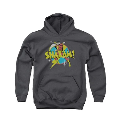 Shazam Boys Dc Youth Dc Comics Power Bolt Pull Over Hoodie / Hooded Sweatshirt