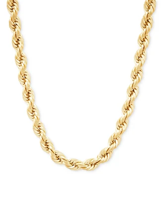 Semi-Solid Glitter Rope Chain 26" Necklace in 14k Gold