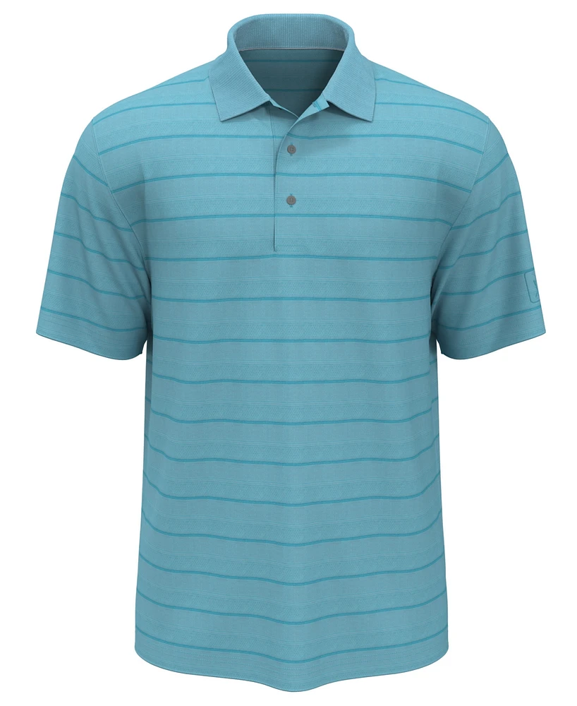 Pga Tour Men's Short-Sleeve Birdseye Jacquard Performance Polo Shirt