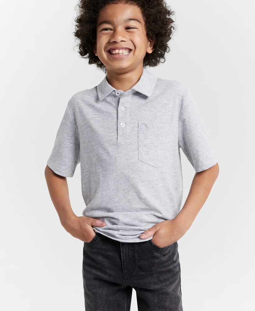 Epic Threads Little and Big Boys Heathered Polo Shirt, Created for Macy's