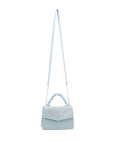 Like Dreams Dazzle Denim Rhinestone Crossbody Purse