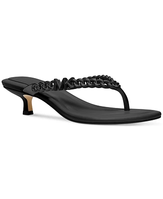 Michael Michael Kors Zaza Slip On Embellished Thong Kitten-Heel Sandals