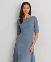 Lauren Ralph Lauren Women's Stretch Cotton Midi Dress