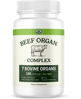 Lcp Grass fed Beef Organs Supplement Complex, 7 Beef Organs From New Zealand - Liver, Heart, Pancreas, Kidney, Lung, Spleen, and Bone Marrow - Non