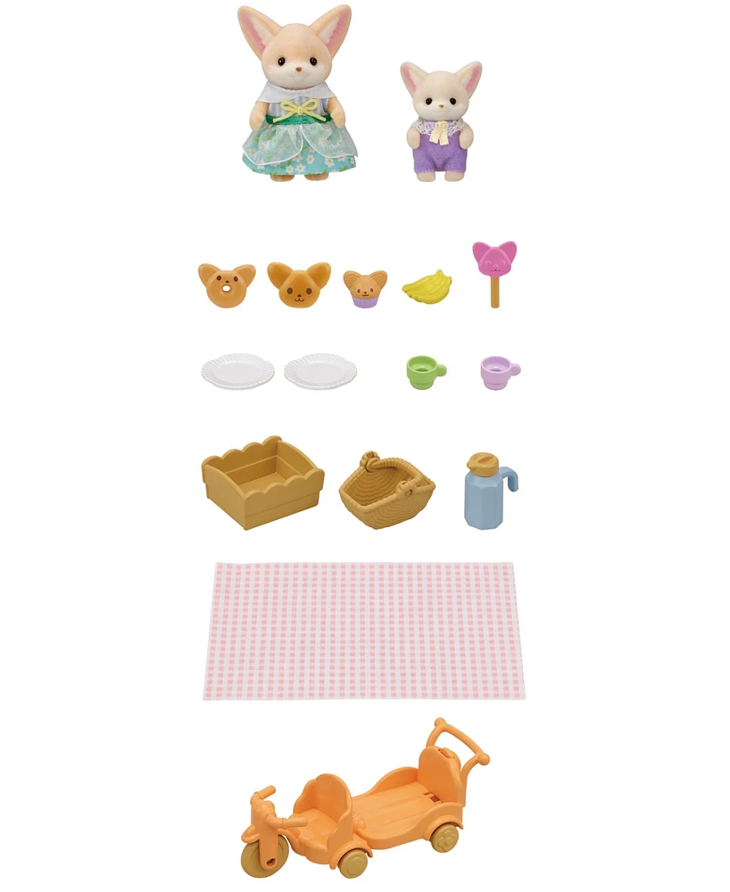 Calico Critters Sunny Picnic Set, Dollhouse Playset with 2 Collectable Figures and Accessories