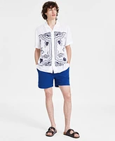 Sun + Stone Men's Regular-Fit Solid 5" Drawstring Shorts, Created for Macy's